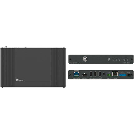 Kramer 4K60 4:4:4 Receptor HDBaseT 3.0 con PoE USB-C 60W 330 pies