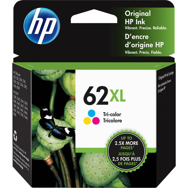 Cartucho de Tinta HP 62XL Tricolor Alto Rendimiento Hasta 415 Páginas