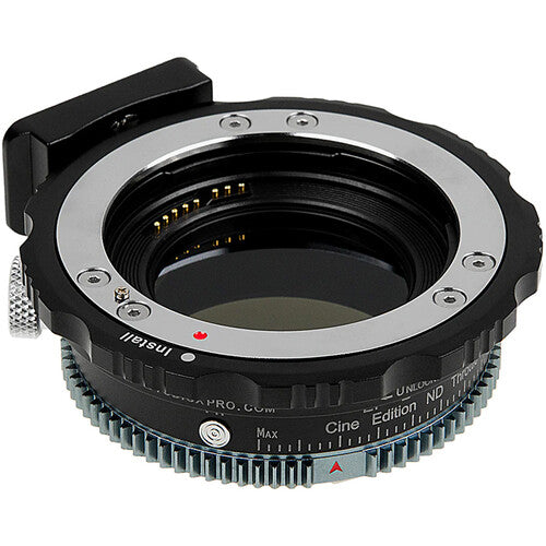 FotodioX Vizelex ND Throttle Fusion Adaptador de Lentes con Filtro Variable y Control AF para Canon EF a L-Mount Cine