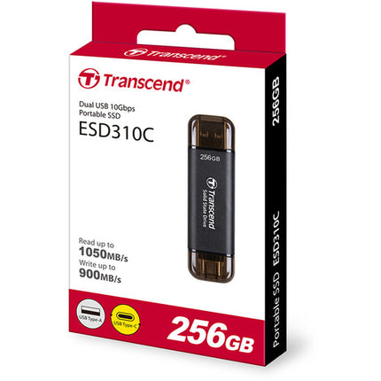 Transcend 256GB SSD portátil USB 3.2 Gen 2 1050 MB/s lectura 950 MB/s escritura