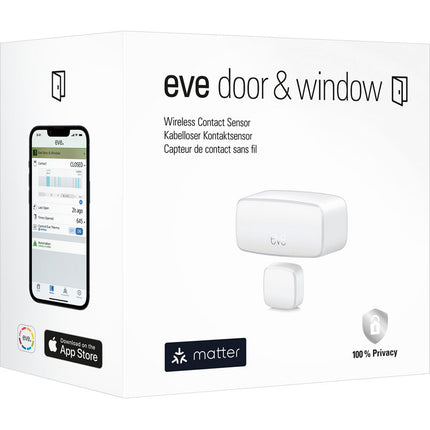 Eve Door Sensor Inalámbrico para Puertas y Ventanas con Batería 1/2 AA