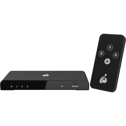 IOGEAR 3-Port True DCI UHD 4K HDMI Switch con Control Remoto IR USB