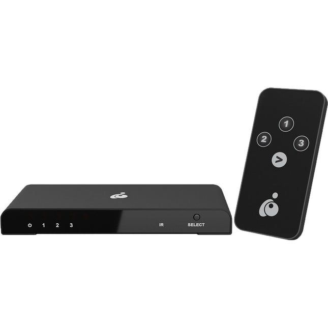 IOGEAR 3-Port True DCI UHD 4K HDMI Switch con Control Remoto IR USB