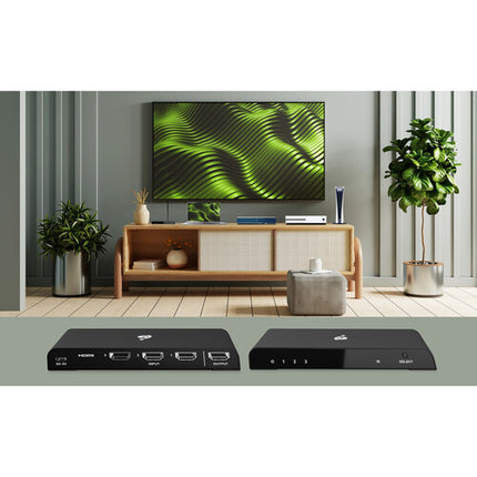 IOGEAR 3-Port True DCI UHD 4K HDMI Switch con Control Remoto IR USB