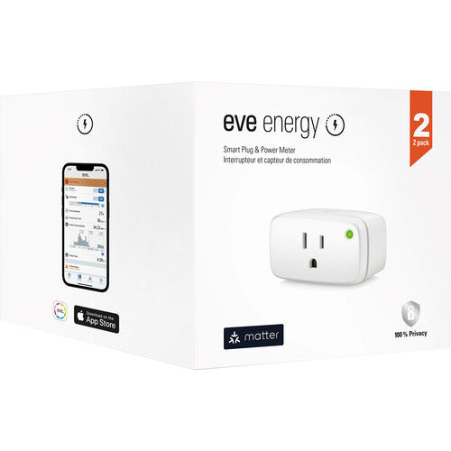 Eve Smart Plug Medidor de Energía Inteligente 2-Pack Compatible Matter