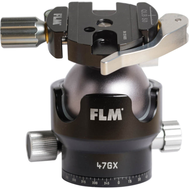 FLM 47GX Cabezal de Trípode Central con Pinza QLB-50 Capacidad 25 kg Altura 8.7 cm