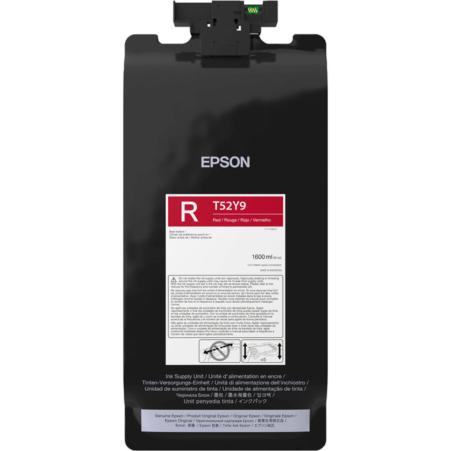 Cartucho Epson T52Y UltraChrome XD3 Rojo 1.6L para Impresora Técnica 44"