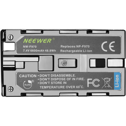 Neewer L-Series NP-F970 Batería 6600mAh 7.4V para Cámara y Luz
