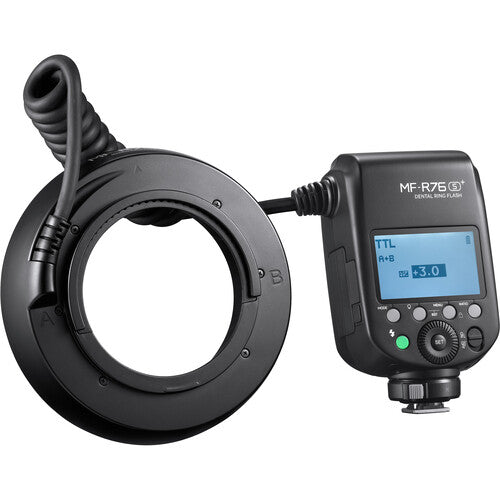 Godox MF-R76S+ Flash Macro Anillo Dental para Sony con Batería Recargable y 8 Adaptadores