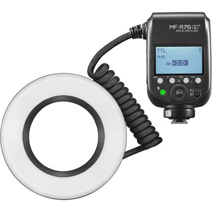 Godox MF-R76S+ Flash Macro Anillo Dental para Sony con Batería Recargable y 8 Adaptadores
