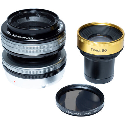 Lensbaby Composer Pro II Objetivo 60mm f2.5-22 con Filtro ND8 para Fujifilm X