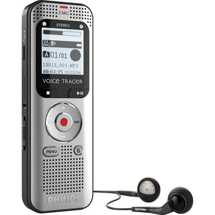 Philips DVT2015 Grabadora de Audio con 8GB Memoria y Micrófonos Estéreo