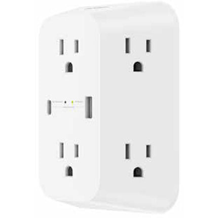 Belkin SurgePlus Protector de Sobretensión 6 Enchufes 1680J USB-A y USB-C