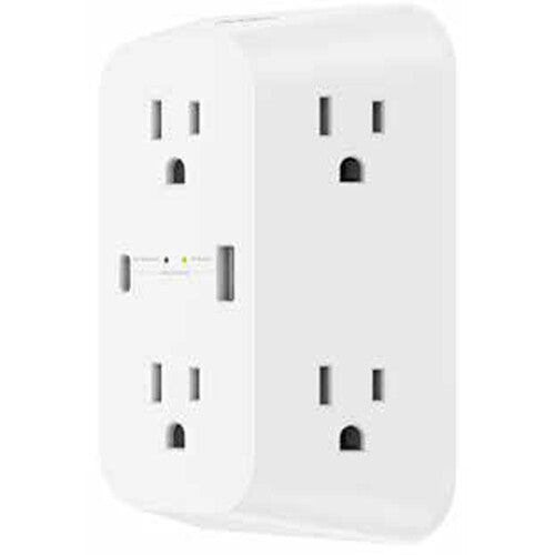 Belkin SurgePlus Protector de Sobretensión 6 Enchufes 1680J USB-A y USB-C