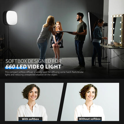 Neewer Softbox para Luz LED 660 Difusión Media 41x16x40 cm con Correas y Funda