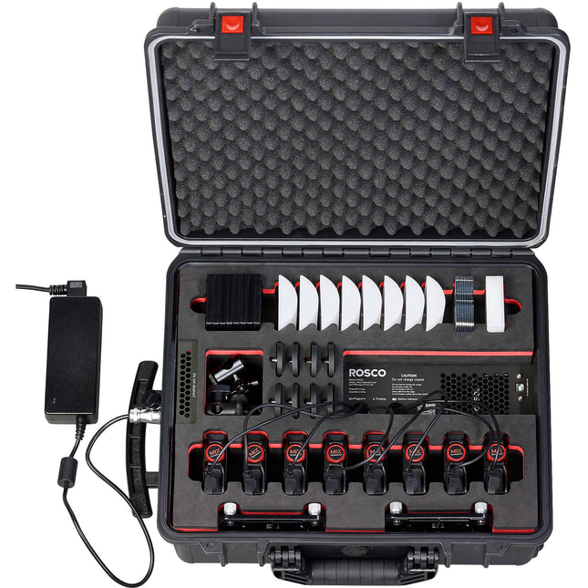 DMG Lumiere DASH Panel LED RGB Kit Octa 8 luces Estuche de carga