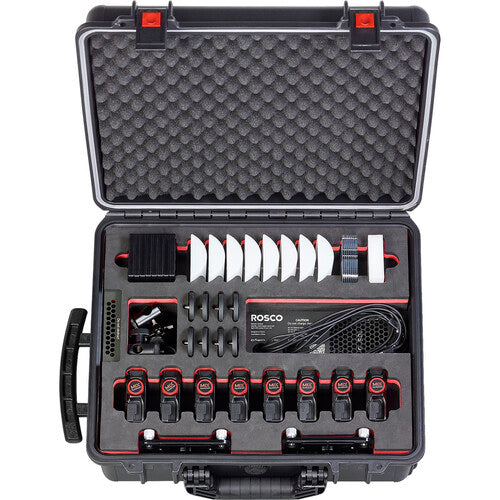 DMG Lumiere DASH Panel LED RGB Kit Octa 8 luces Estuche de carga