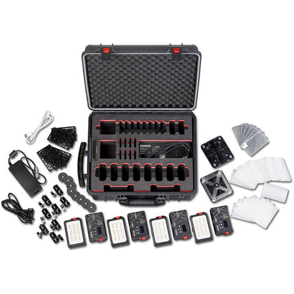 DMG Lumiere DASH Panel LED RGB Kit Octa 8 luces Estuche de carga