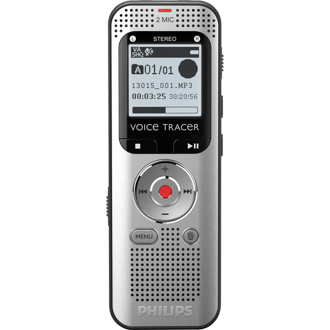 Philips DVT2015 Grabadora de Audio con 8GB Memoria y Micrófonos Estéreo