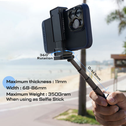 Freewell Bluetooth Smartphone Selfie Grip soporte hasta 12 3 oz alcance 10 m