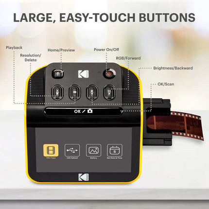 Kodak Slide-N-Scan Escáner de diapositivas y películas 14MP pantalla LCD 5"
