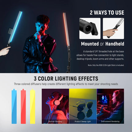 Neewer BH20B Kit de Iluminación LED Video 2 Barras 23.6 Pulgadas 3200-5600K Dimmable