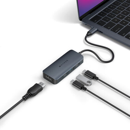 HYPER HyperDrive Next Hub USB-C 4 Puertos HDMI 4K 60Hz 100W PD Azul