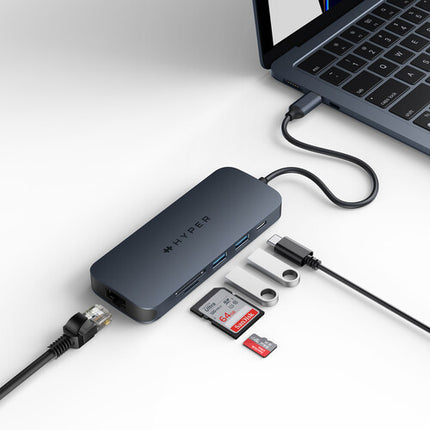 HYPER HyperDrive Next USB-C Hub 8 Puertos HDMI 4K 60Hz 140W PD Azul