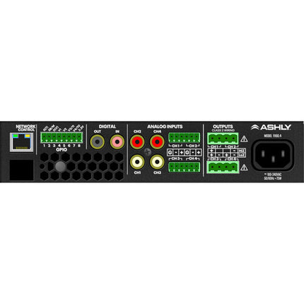 Ashly FX60.4 Amplificador de red instalación 60W por canal DSP 1 RU 1/2 rack