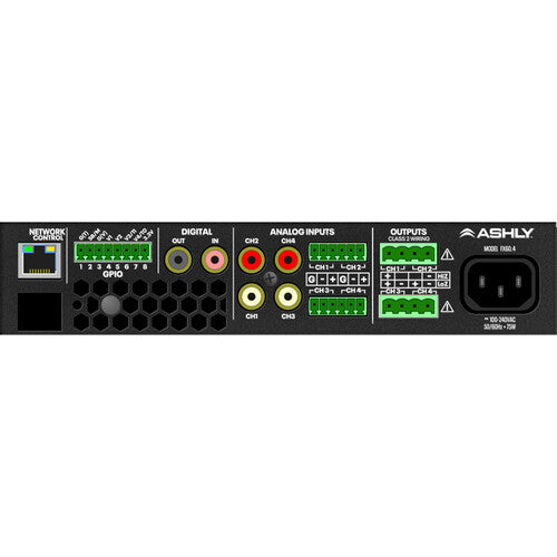 Ashly FX60.4 Amplificador de red instalación 60W por canal DSP 1 RU 1/2 rack