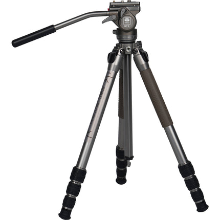 Sirui GT04 Pilot Trípode con Cabezal Fluido GT5 Capacidad 3 kg Altura 6 4 a 58 4 pulgadas