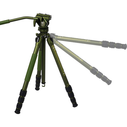 Sirui CT04 Serie Pilot Trípode con Cabezal CT5 58.4" Alcance 6.6 lb Capacidad Verde