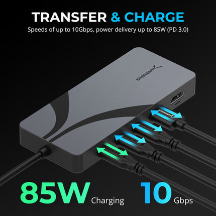Sabrent 5-in-1 USB4 Travel Hub con 2x USB-C 85W PD y HDMI 8K