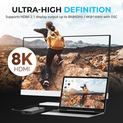 Sabrent 5-in-1 USB4 Travel Hub con 2x USB-C 85W PD y HDMI 8K