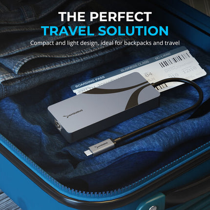 Sabrent 5-in-1 USB4 Travel Hub con 2x USB-C 85W PD y HDMI 8K