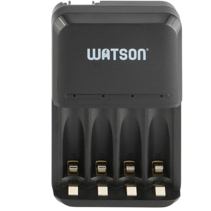 Sunpak LED-112 Luz LED y Flash con Cargador Watson 4 Bahías y 4 Pilas AA NiMH