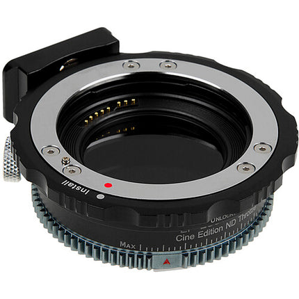 FotodioX Vizelex ND Throttle Fusion Adaptador Cine para Canon EF a RF con filtro variable y montura Breech-Lock