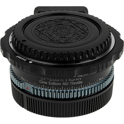 FotodioX Vizelex ND Throttle Fusion Adaptador Cine para Canon EF a RF con filtro variable y montura Breech-Lock