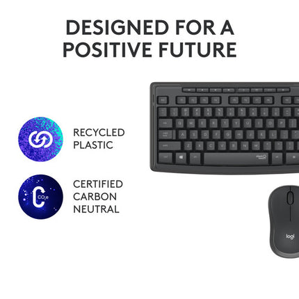 Logitech MK295 Teclado y Ratón Inalámbricos Silenciosos Alcance 10m USB