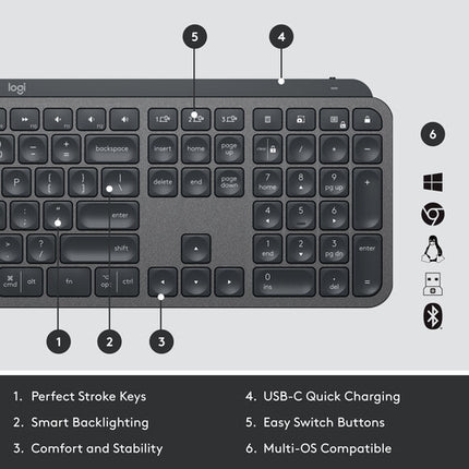 Logitech MX Keys for Business Teclado Bluetooth Retroiluminado FIPS
