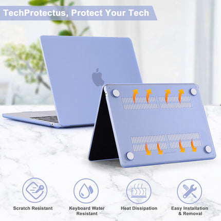 TechProtectus ColorLife Funda para MacBook Air 15" Azul Serenity con Cubierta de Teclado