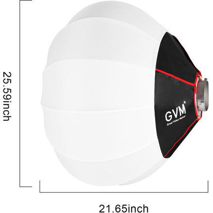 GVM Lantern Softbox Luz Suave 26 Pulgadas Diámetro Omnidireccional