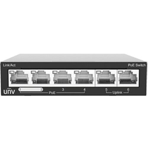 Uniview NSW2020-6T-POE-IN Switch no gestionado 6 Puertos 60W PoE+ 1.2 Gb/s