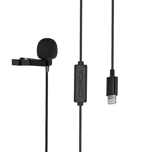 Micrófono Lavalier Omnidireccional Comica Audio CVM-V01SP(MI) con conector Lightning y cable de 4.5 m