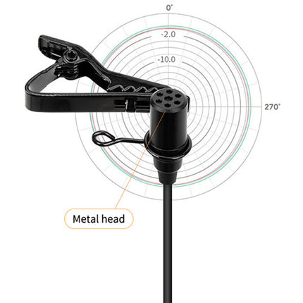 Micrófono Lavalier Omnidireccional Comica Audio CVM-V01SP(MI) con conector Lightning y cable de 4.5 m