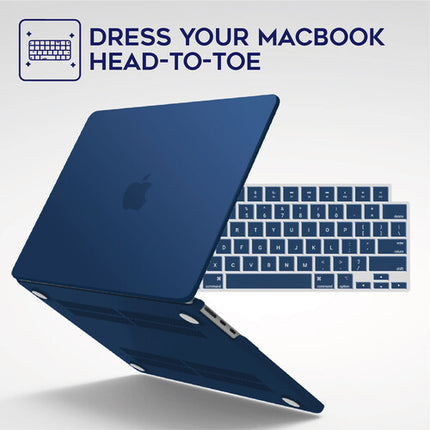 Funda rígida iBenzer Neon Party 15" MacBook Air Azul con ventilación y cover teclado