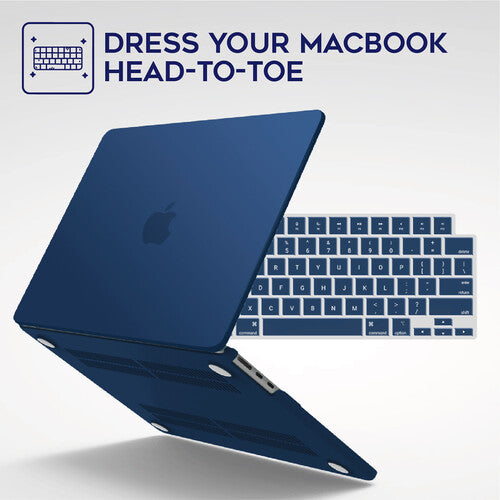 Funda rígida iBenzer Neon Party 15" MacBook Air Azul con ventilación y cover teclado