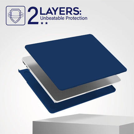 Funda rígida iBenzer Neon Party 15" MacBook Air Azul con ventilación y cover teclado