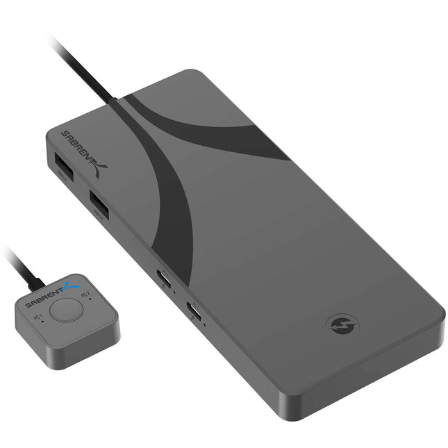 Sabrent Thunderbolt 4 KVM Switch soporte dos PCs doble pantalla y carga 60W