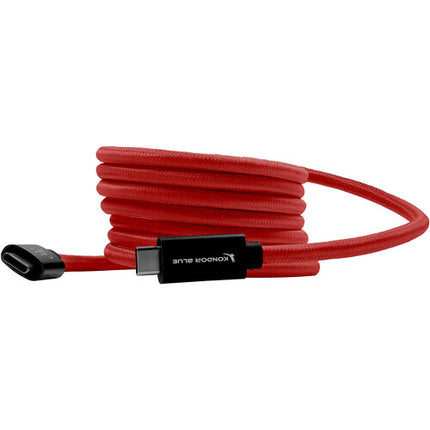 Kondor Blue Cable USB-C Rojo Cardinal 6 Pies 40 Gb/s 100W